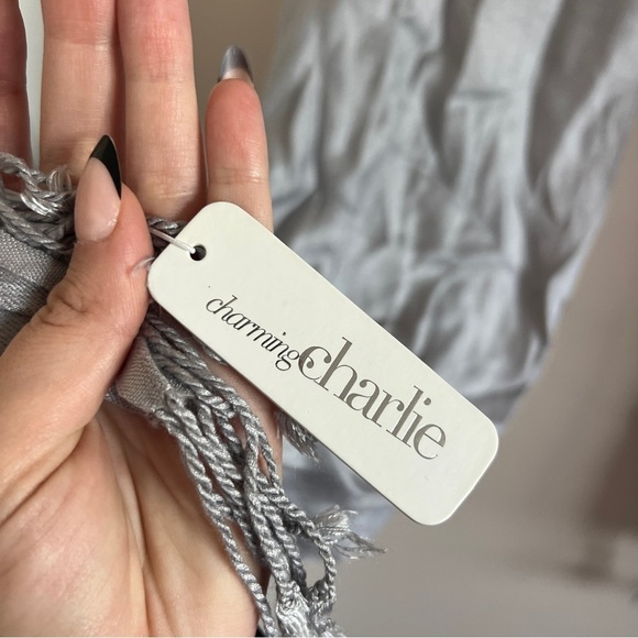 Charming Charlie | Gray Scarf Shawl - Picture 2 of 6